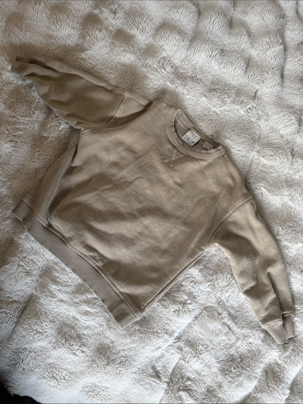 Zara Taupe Crewneck Sweatshirt - Sz 3 years